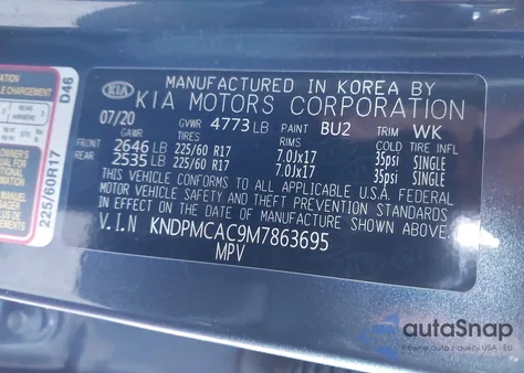 2021 Kia Sportage Lx from USA, damaged, VIN KNDPMCAC9M7863695